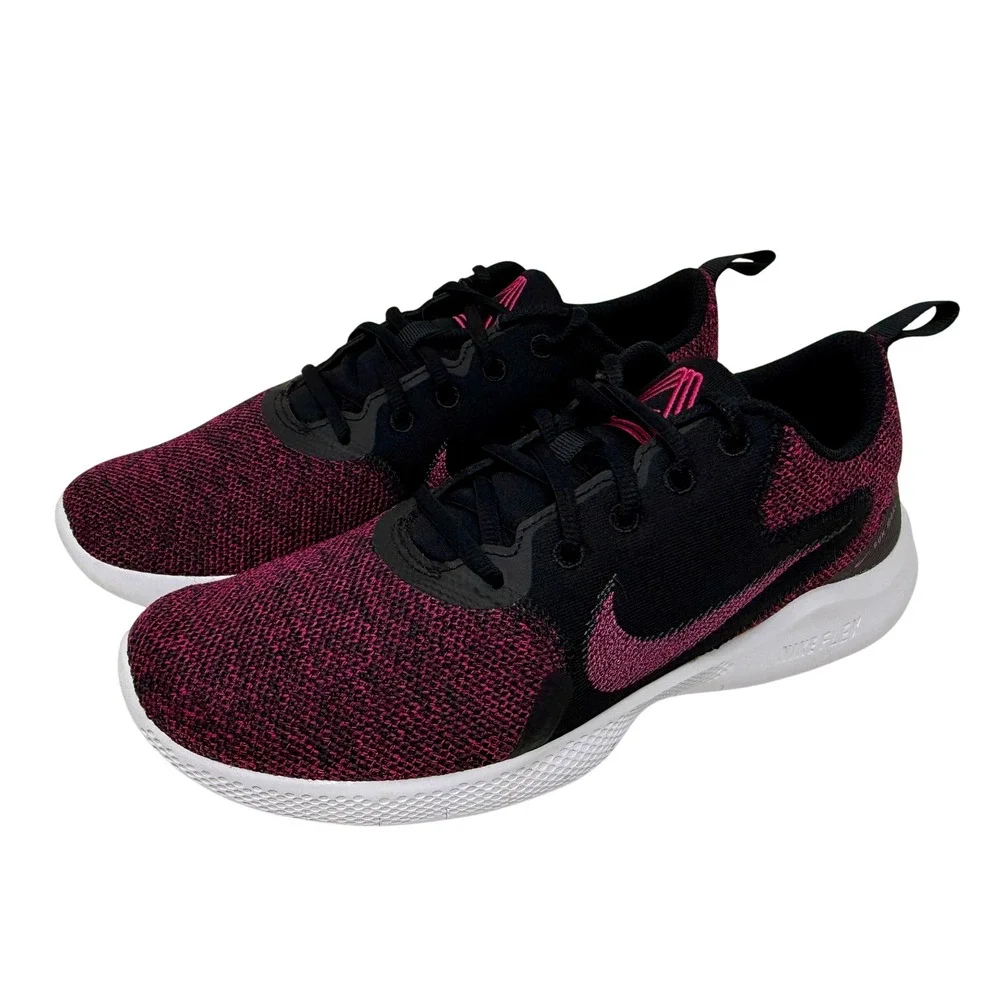 Nike Flex Experience Run 9 Running Shoes Black Fireberry CI9964-001 Womens Sz 10
